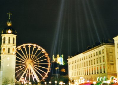 The Antonin Poncet square, Fourvire and Vertical Elevation