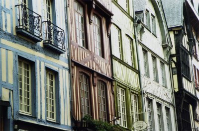 Maisons a pans de bois, rue du Gros-Horloge